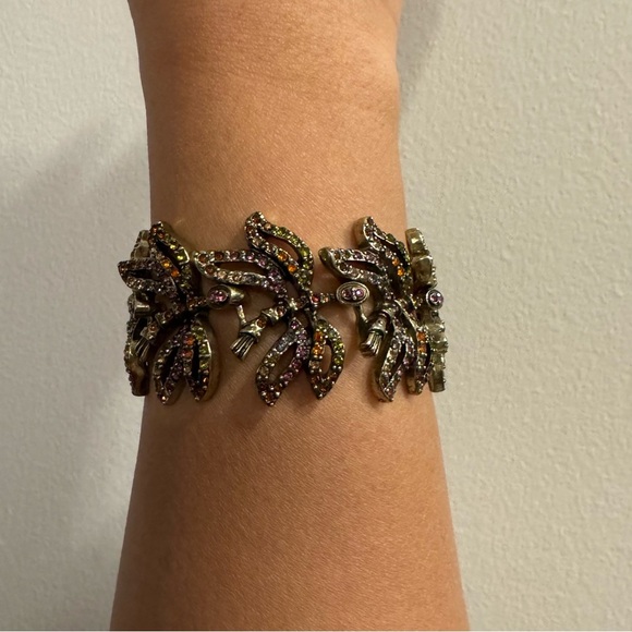 Fairycore Art Nouveau Jewelled Dragonfly Artistry Bracelet (Art Deco, Exquisite) - Picture 6 of 11